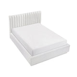 Mulvane Natural Full Upholstered Platform Bed by Homelegance at Eve Furniture