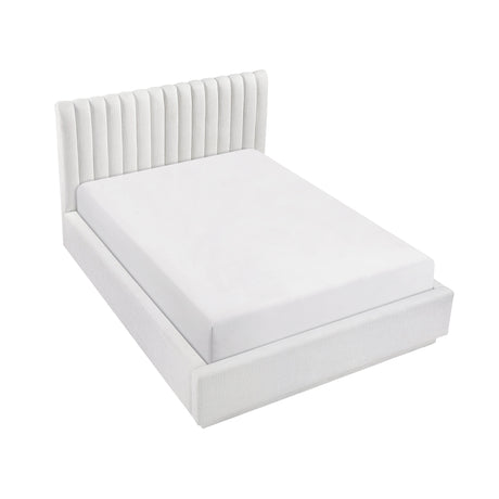 Mulvane Natural Full Upholstered Platform Bed by Homelegance at Eve Furniture