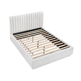 Mulvane Natural Full Upholstered Platform Bed by Homelegance at Eve Furniture