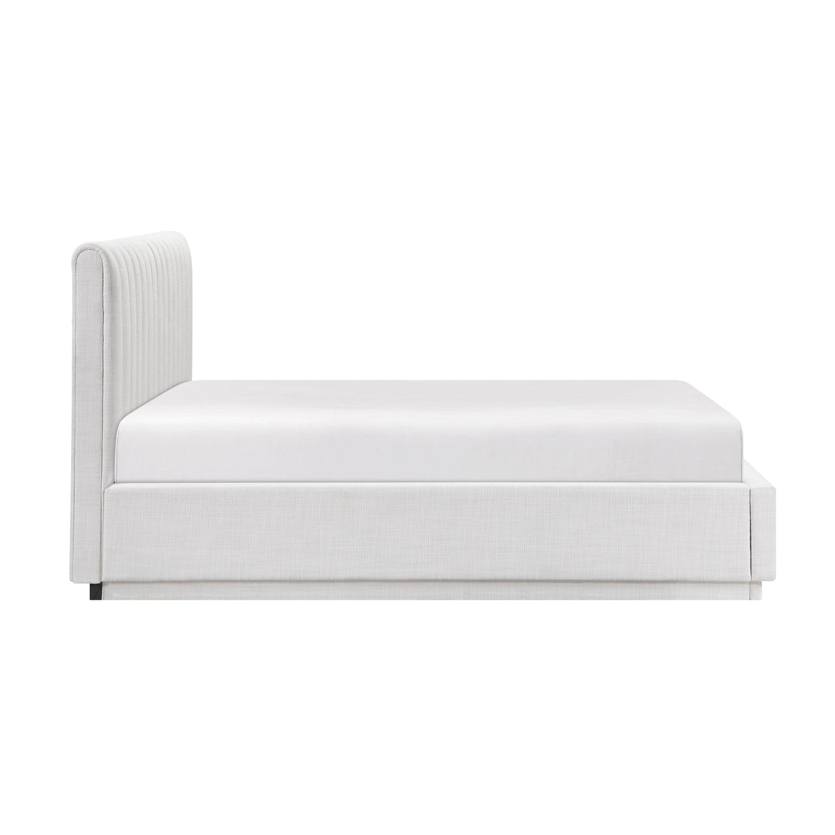 Mulvane Natural Full Upholstered Platform Bed by Homelegance at Eve Furniture