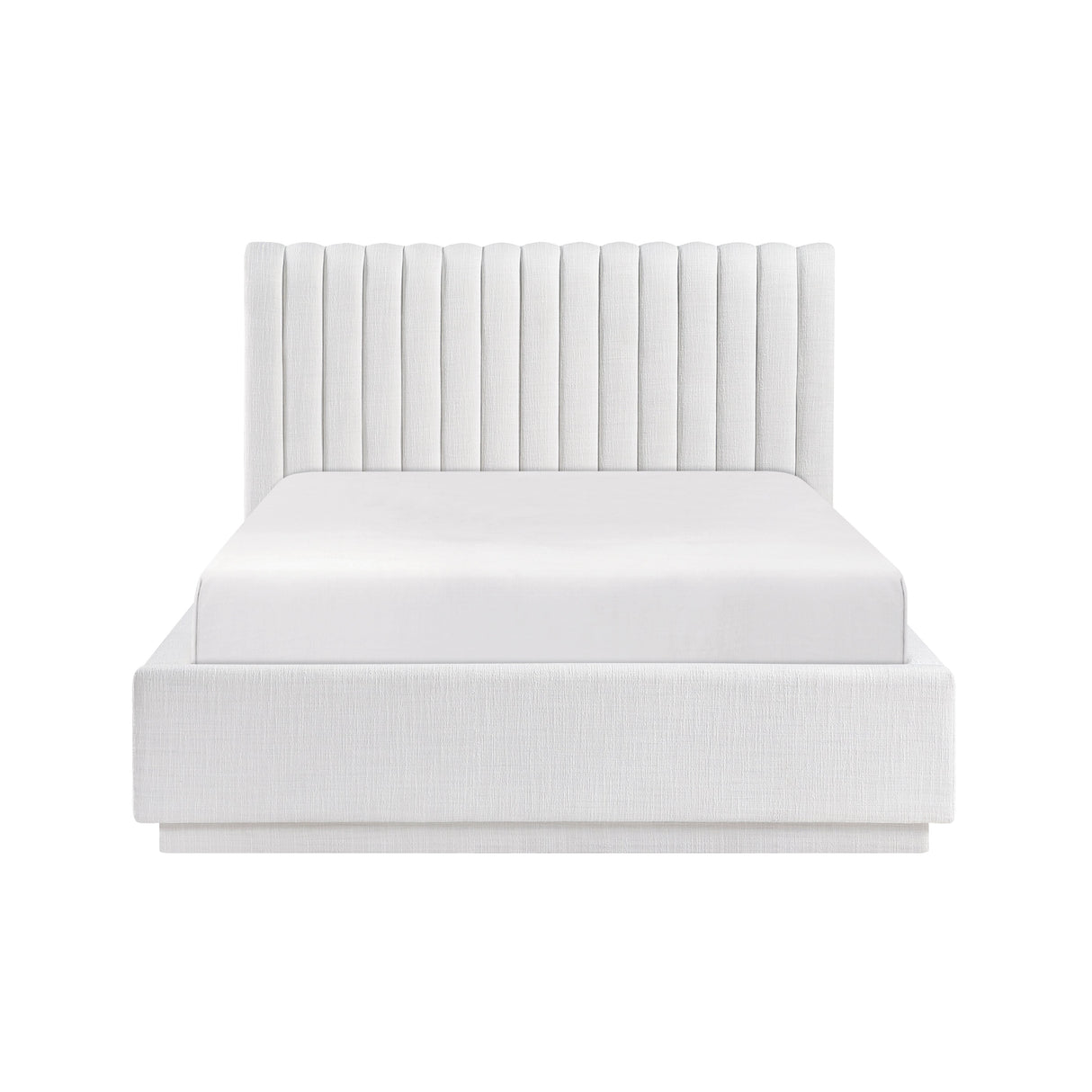 Mulvane Natural Full Upholstered Platform Bed by Homelegance at Eve Furniture