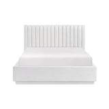 Mulvane Natural Queen Upholstered Platform Bed by Homelegance at Eve Furniture