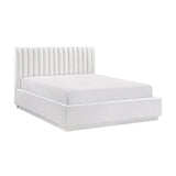 Mulvane Natural Queen Upholstered Platform Bed by Homelegance at Eve Furniture