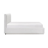 Mulvane Natural Queen Upholstered Platform Bed by Homelegance at Eve Furniture