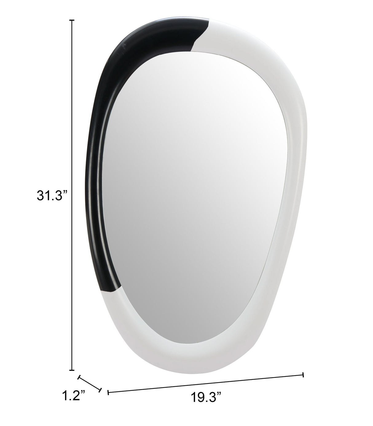 Muna White & Black Mirror by Zuomod at Eve Furniture