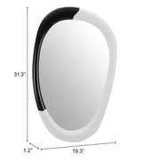 Muna White & Black Mirror by Zuomod at Eve Furniture