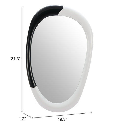 Muna White & Black Mirror by Zuomod at Eve Furniture