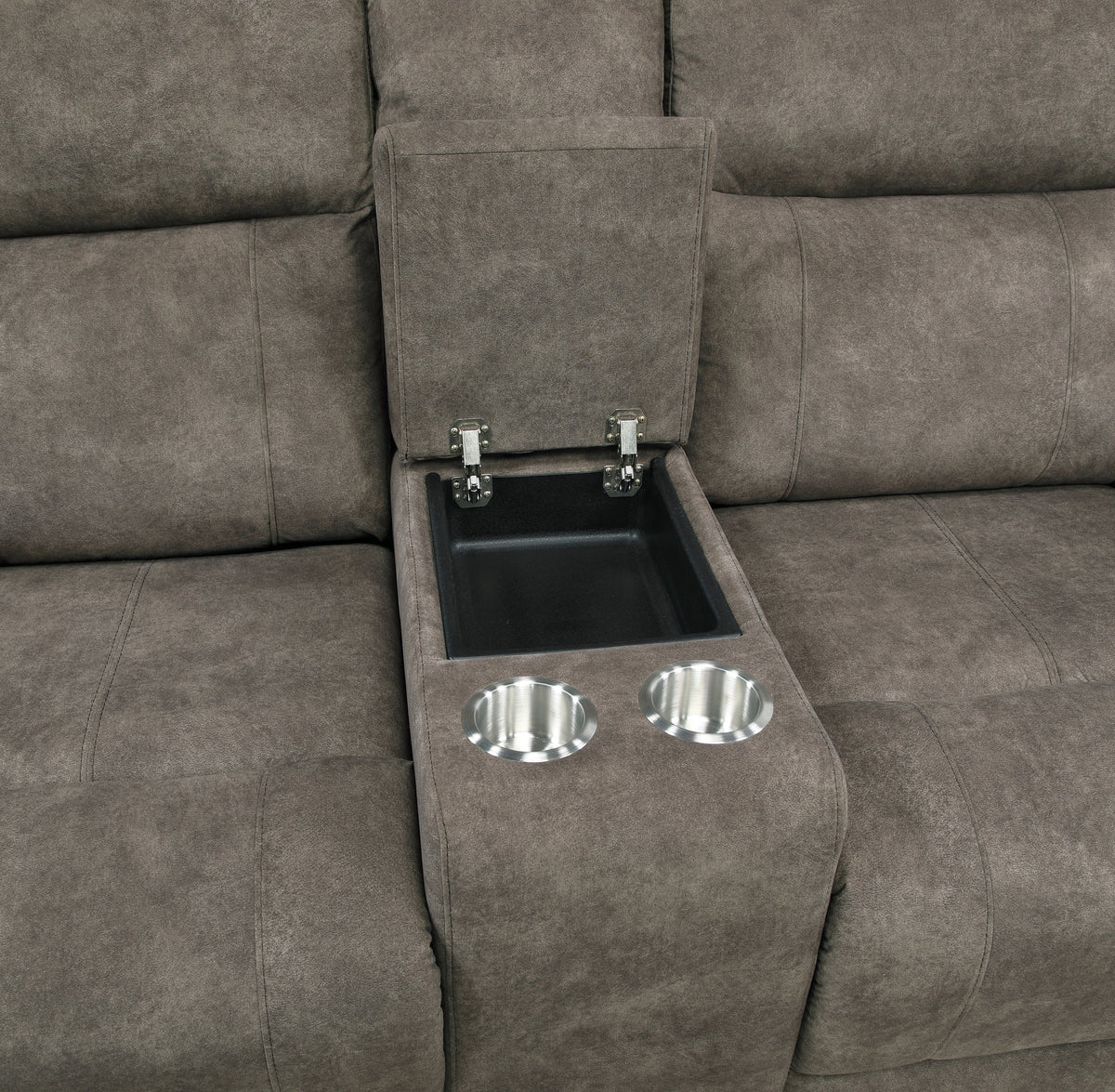 Muncie Brown 2-Piece Double Reclining Set by Homelegance at Eve Furniture