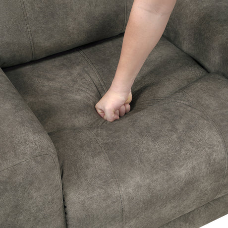 Muncie Brown 2-Piece Double Reclining Set by Homelegance at Eve Furniture