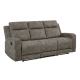 Muncie Brown 2-Piece Double Reclining Set by Homelegance at Eve Furniture