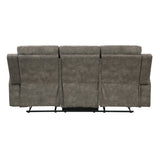 Muncie Brown 2-Piece Double Reclining Set by Homelegance at Eve Furniture