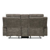 Muncie Brown 2-Piece Double Reclining Set by Homelegance at Eve Furniture