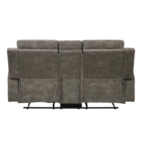 Muncie Brown 2-Piece Double Reclining Set by Homelegance at Eve Furniture