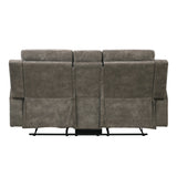 Muncie Brown Double Reclining Living Room Set by Homelegance at Eve Furniture