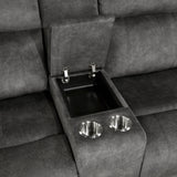 Muncie Brownish Gray 2-Piece Double Reclining Set by Homelegance at Eve Furniture