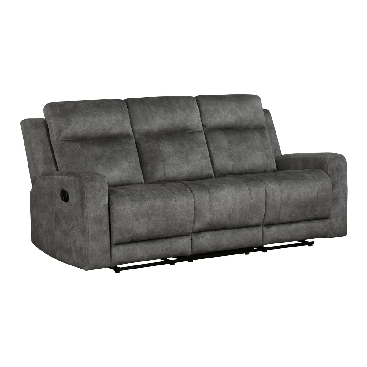 Muncie Brownish Gray 2-Piece Double Reclining Set by Homelegance at Eve Furniture