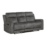 Muncie Brownish Gray 2-Piece Double Reclining Set by Homelegance at Eve Furniture