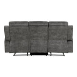 Muncie Brownish Gray 2-Piece Double Reclining Set by Homelegance at Eve Furniture