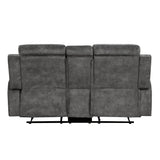 Muncie Brownish Gray 2-Piece Double Reclining Set by Homelegance at Eve Furniture