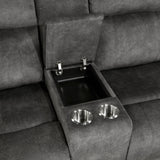 Muncie Brownish Gray Double Reclining Living Room Set by Homelegance at Eve Furniture