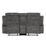 Muncie Brownish Gray Double Reclining Living Room Set by Homelegance at Eve Furniture