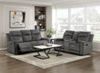 Muncie Brownish Gray Double Reclining Living Room Set by Homelegance at Eve Furniture