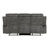 Muncie Brownish Gray Double Reclining Sofa by Homelegance at Eve Furniture