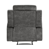 Muncie Brownish Gray Reclining Chair by Homelegance at Eve Furniture