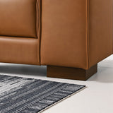 Muncie L-Shaped Sofa with Plush Cushions & Walnut Wood Legs by Ashcroft Imports at Eve Furniture