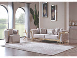 Munich 3-pieces (Sofa & Loveseat & Chair) Livingroom Set in Cream