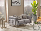 Munich 3-pieces (Sofa & Loveseat & Chair) Livingroom Set in Grey by Furnia at Eve Furniture