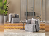 Munich 3-pieces (Sofa & Loveseat & Chair) Livingroom Set in Grey by Furnia at Eve Furniture