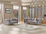 Munich 3-pieces (Sofa & Loveseat & Chair) Livingroom Set in Grey by Furnia at Eve Furniture
