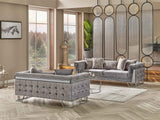 Munich 3-pieces (Sofa & Loveseat & Chair) Livingroom Set in Grey by Furnia at Eve Furniture