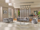 Munich 3-pieces (Sofa & Loveseat & Chair) Livingroom Set in Grey by Furnia at Eve Furniture