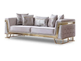 Munich Cream Stationary Sofa by Furnia at Eve Furniture