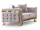 Munich Stationary Loveseat Cream by Furnia at Eve Furniture