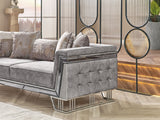 Munich Stationary Sofa Grey by Furnia at Eve Furniture