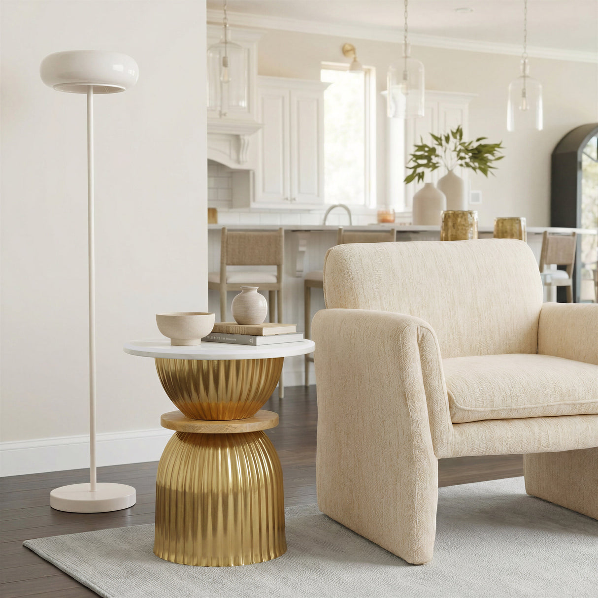 Munk Beige Floor Lamp by Zuomod at Eve Furniture