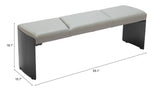 Mur Gray Bench by Zuomod at Eve Furniture