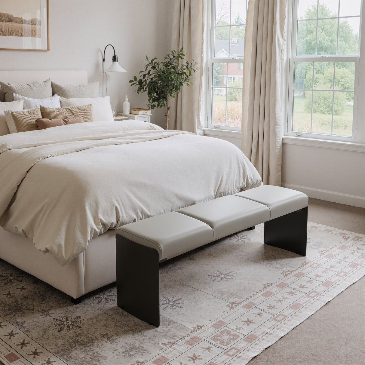 Mur Gray Bench by Zuomod at Eve Furniture