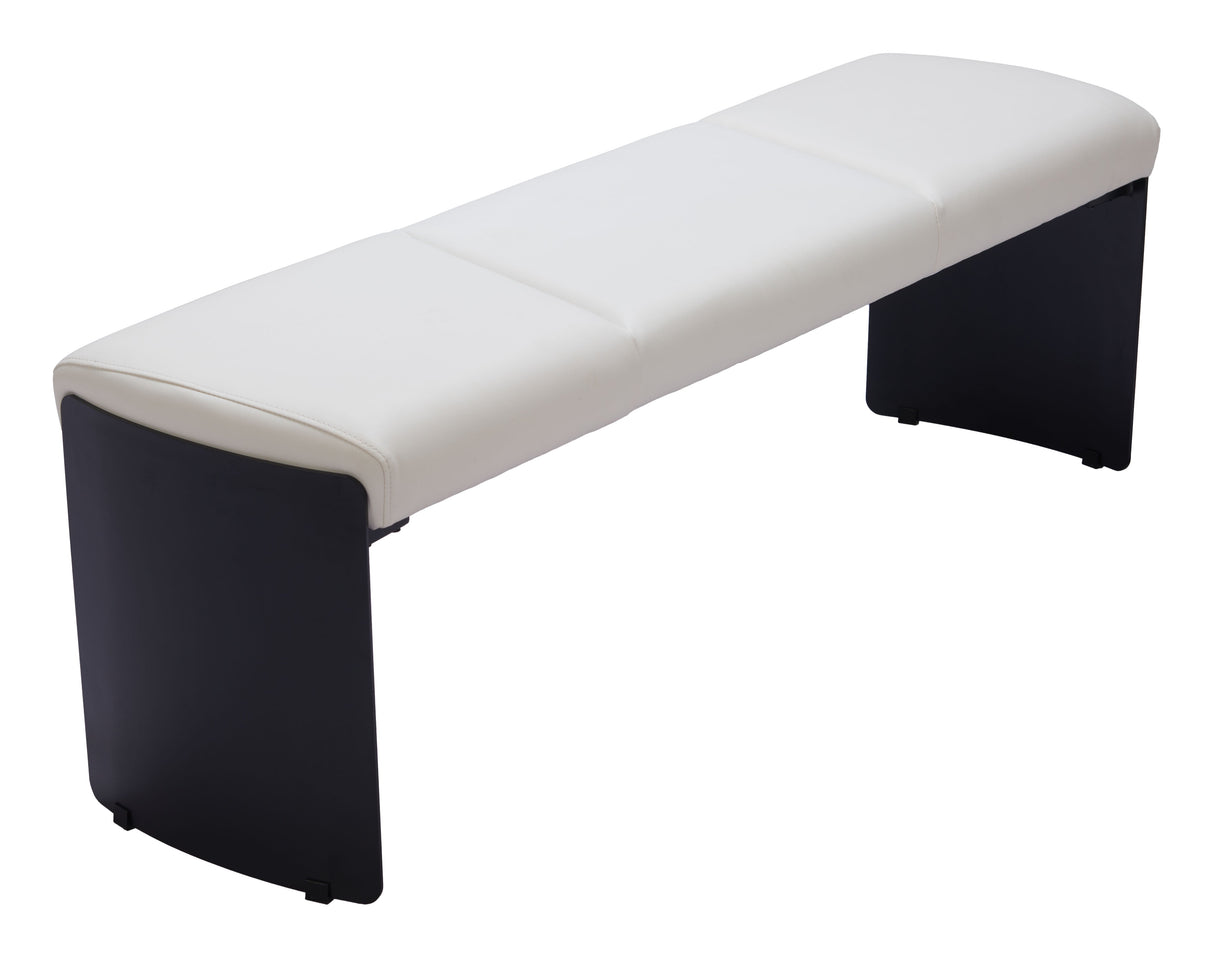 Mur White Bench by Zuomod at Eve Furniture
