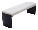 Mur White Bench by Zuomod at Eve Furniture
