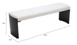 Mur White Bench by Zuomod at Eve Furniture