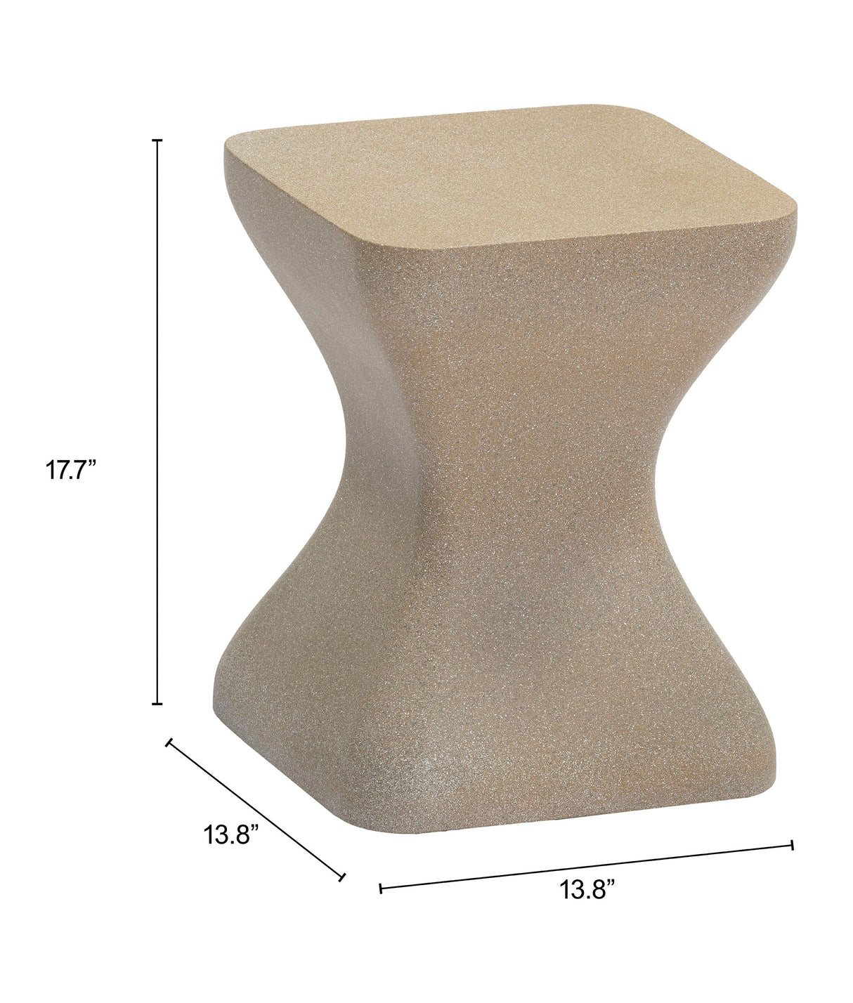 Mura Taupe Outdoor Side Table by Zuomod at Eve Furniture