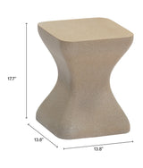Mura Taupe Outdoor Side Table by Zuomod at Eve Furniture