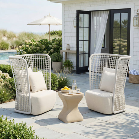 Mura Taupe Outdoor Side Table by Zuomod at Eve Furniture