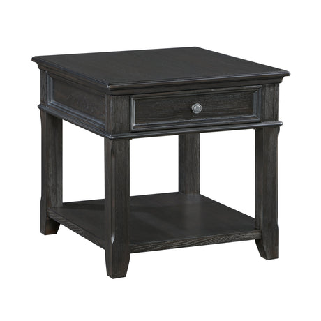 Muriel Antique Pewter End Table by Homelegance at Eve Furniture