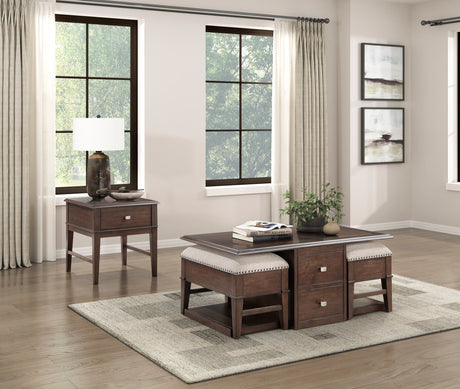 Muriel Antique Pewter Lift Top Cocktail Table by Homelegance at Eve Furniture