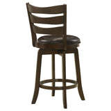 Murphy Dark Cherry and Brown Ladder Back Counter Height Swivel Bar Stool by Coaster at Eve Furniture